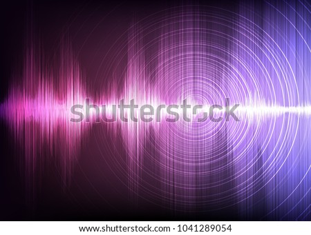 Digital Sound waves on Light Purple background,technology and earthquake wave concept,design for music industry,Vector,Illustration.