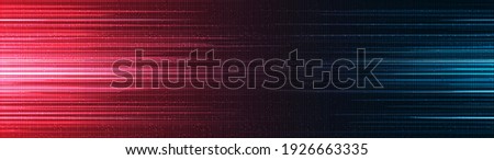 Panorama Red and Blue Speed Light Technology Background,Hi-tech Digital and sound wave Concept design,Free Space For text in put,Vector illustration.