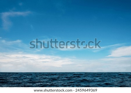 Similar – Image, Stock Photo Reflection of the sky in the harbour basin at sunset