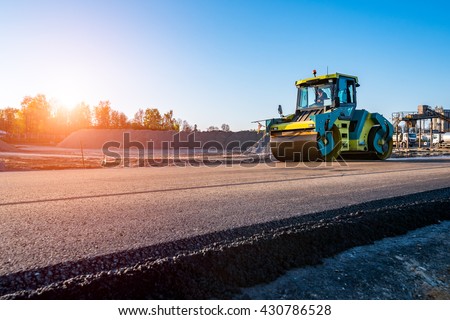 Similar – Image, Stock Photo New road construction site aerial view. Highway