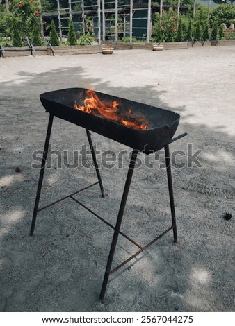 Similar – Image, Stock Photo Gas flame | still burning