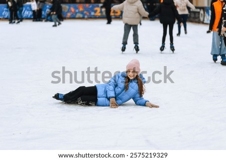 Similar – Image, Stock Photo Little slip Winter