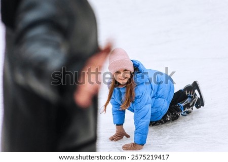 Similar – Image, Stock Photo Little slip Winter