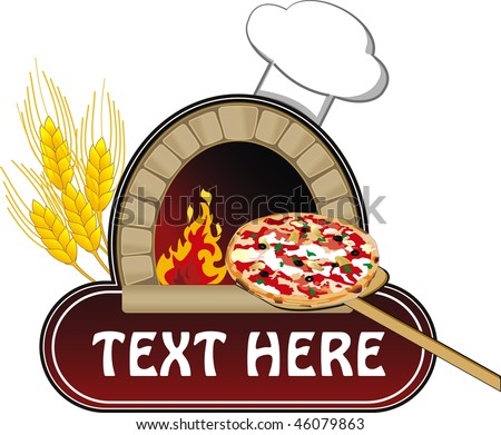 Vector Illustration Of Oven With Pizza - 46079863 : Shutterstock