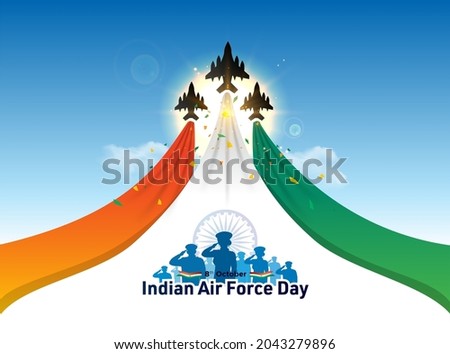 Indian Air Force Day celebration background