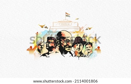 Martyrs Day, Shaheed diwas and patriotic background. Independence day of India freedom fighter background