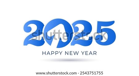 2025 new year logo design with growth or vision arrow.