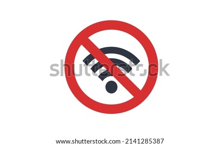 No Wifi signal icon. Vector Illustrator. 
