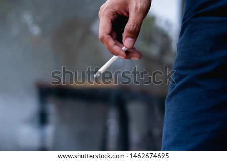 Similar – Image, Stock Photo Ashtray with cigarettes