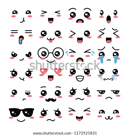 Vector Cartoon Emotions Faces | Download Free Vector Art | Free-Vectors