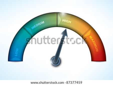 indicator showing a progress of performance level ストックフォト © 