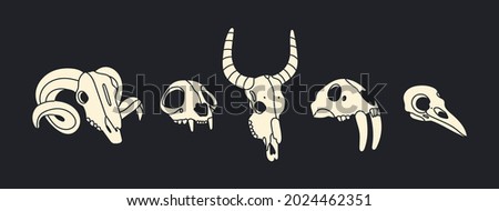 Similar – Image, Stock Photo Ram skull with bird nest