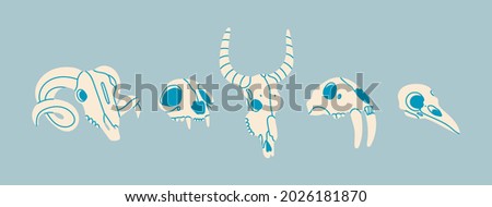 Similar – Image, Stock Photo Ram skull with bird nest