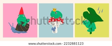 Similar – Image, Stock Photo Tree crown from frog perspective