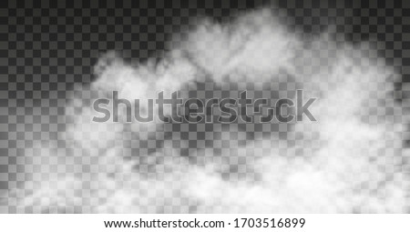 White vector cloudiness ,fog or smoke on dark checkered background.Cloudy sky or smog over the city.Vector illustration.