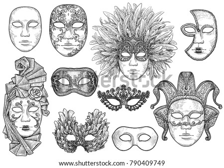 Theater Mask Drawing | Free download on ClipArtMag