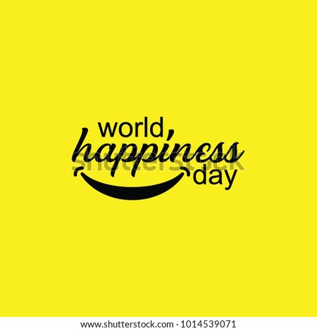 world happiness day, happiness day template, world happiness day logo vector