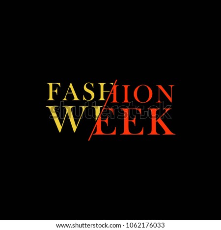 Fashion Week Vector Template Design Illustration