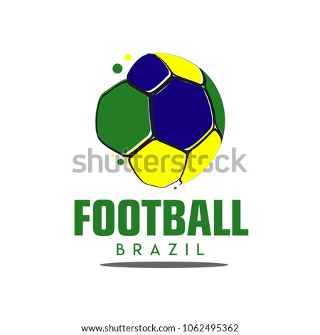 Football Brazil Logo Vector Template Design Illustration