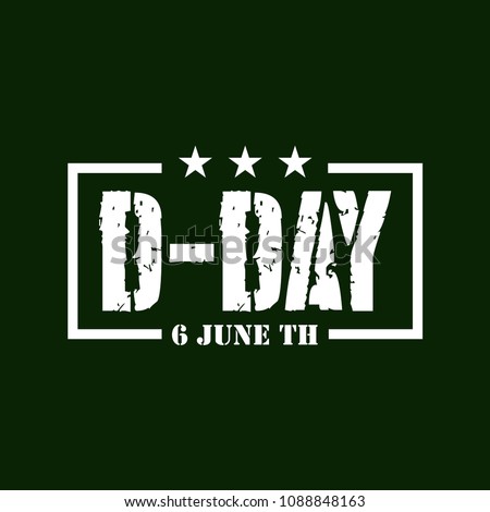 D-Day Logo Vector Template Design Illustration