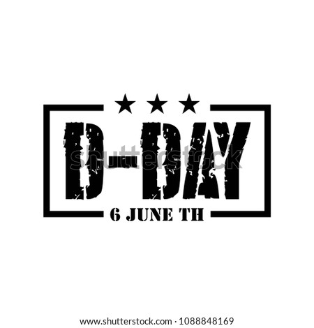 D-Day Logo Vector Template Design Illustration