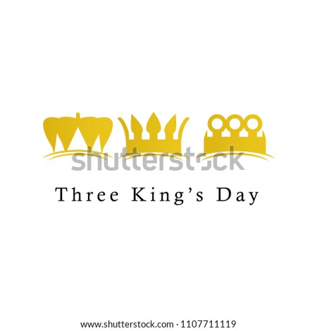 Three King's Day Logo Icon Vector Template Design Illustration