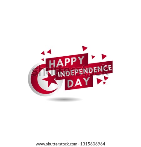 Happy Tunisia Independence Day Vector Template Design Illustration