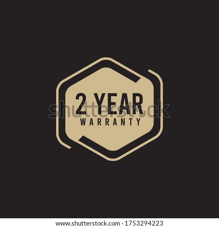 2 Year Warranty Logo Icon Vector Template Design Illustration