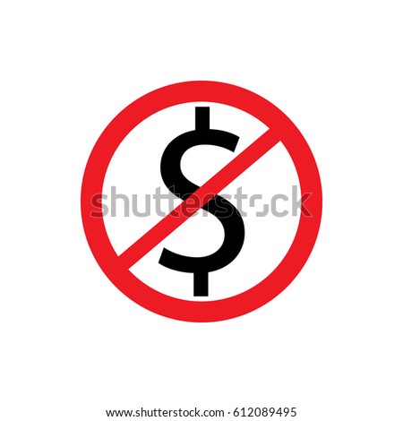 no dollar icon on the white background