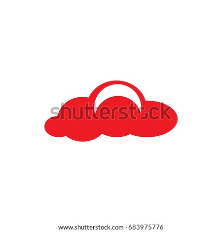 Cloud vector icon on white backgroun