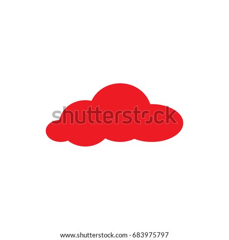 Cloud vector icon on white backgroun