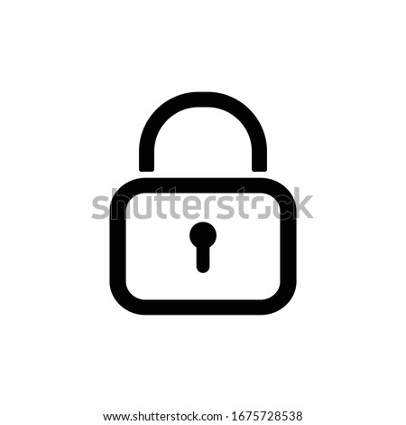 Lock Icon Vector Illustration. Flat Lock Icon – Vector