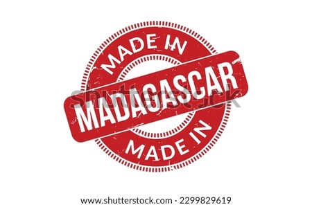 Made In Madagascar Rubber Stamp