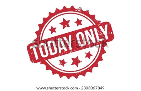 Today Only Rubber Stamp Seal Vector