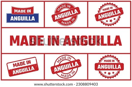 Made In Anguilla Rubber Stamp Set