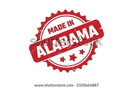 Made In Alabama Rubber Stamp
