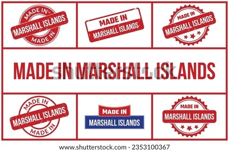 Made In Marshall Islands Rubber Stamp Set
