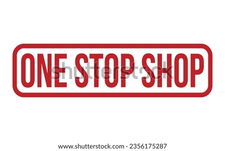 One Stop Shop Rubber Stamp Seal Vector