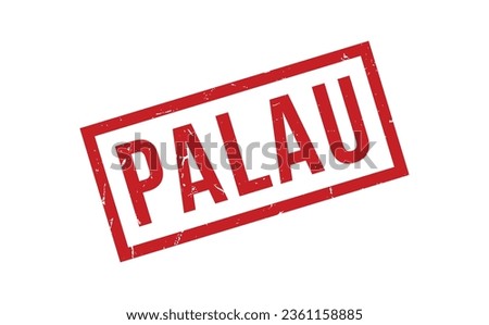 Palau Rubber Stamp Seal Vector