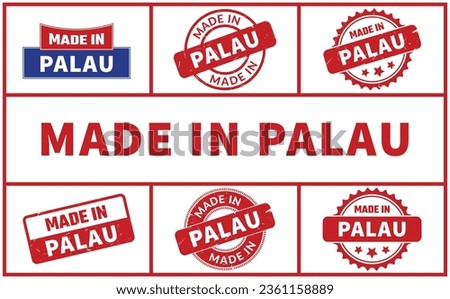 Made In Palau Rubber Stamp Set