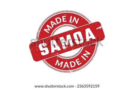 Made In Samoa Rubber Stamp