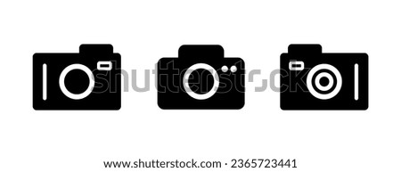 Camera Icon. Glyph Style Camera Fill Icon Vector Illustration