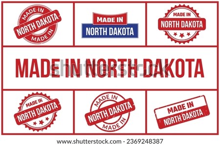 Made In North Dakota Rubber Stamp Set