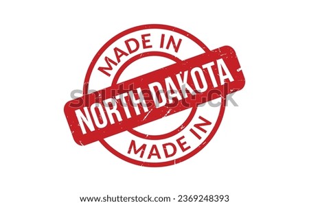 Made In North Dakota Rubber Stamp