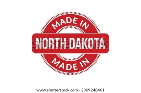 Made In North Dakota Rubber Stamp