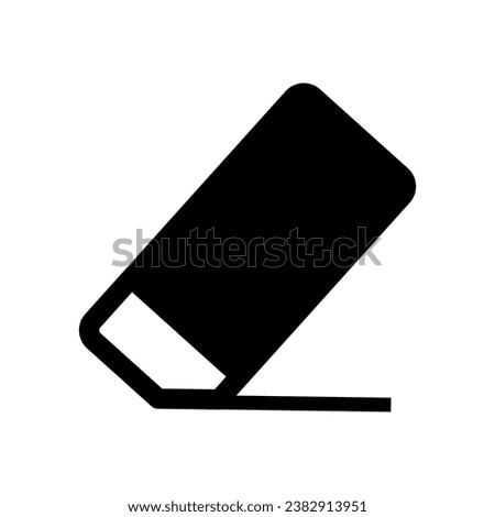 Eraser Icon. Glyph Style Eraser Fill Icon Vector Illustration