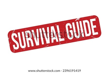 Survival Guide Rubber Stamp Seal Vector