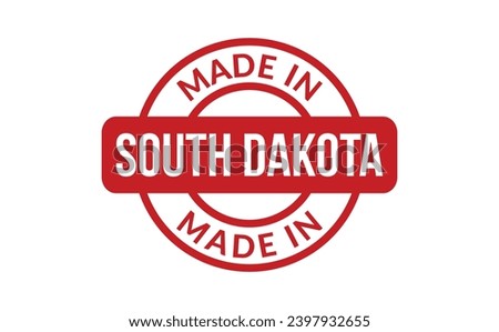 Made In South Dakota Rubber Stamp