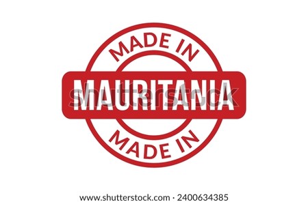Made In Mauritania Rubber Stamp