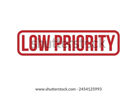 Low Priority Rubber Stamp Seal Vector
